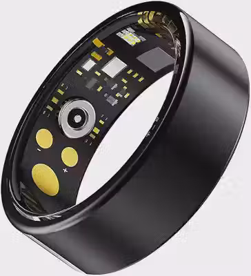 Anel Inteligente IP68 à Prova D'Água com Estojo de Carregamento - Monitor de Saúde 24h: Pressão Arterial, Batimento Cardíaco + Análise de Sono e Exercícios - Design Minimalista Unissex, Preto 9