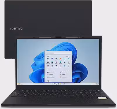 Notebook Positivo Vision R15M AMD Ryzen 3-7330U Windows 11 8GB RAM 512GB SSD Wi-Fi 6 Tela 15' Full HD IPS Antirreflexo - Minitela - Permite upgrade de memória RAM e SSD - Preto