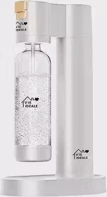 Máquina de Água com Gás Manual, Gaseificador de Bebidas com Garrafa PET de 1L, Sem Eletricidade e com Alívio Automático de Pressão (Cilindro de Gás Não Incluso)