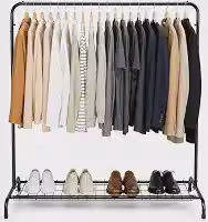 Arara de Roupas com Sapateira Organizador em Aço 50kg