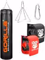 Saco Pancada Grande Profissional Boxe Muay Thai 160 cm + 2 Pares de Luvas Bate saco Adulto Gorilla