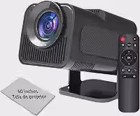 Projetor Portátil HY320 Mini - Tela 60' para Casa e Viagem Wi-Fi 6 Bluetooth 5.1 Android 13 4K HD 160 ANSI Lumens 30.000h Vida Útil Inclui Controle e Cabos