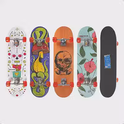 Skate Completo para Iniciantes, 79x20cm, Truck de Alumínio, Rodas PU 50mm, Suporta até 100kg Cores Sortidas