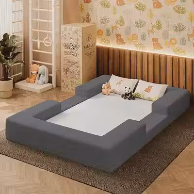 Cama Montessoriana Berço Infantil 100% Espuma Balaqui Decor Cor:grafite