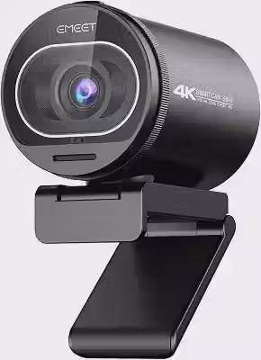 EMEET Webcam 4K para PC, webcam S600 com sensor Sony, 2 microfones de redução de ruído, FOV de 65° a 88°, foco automático TOF, capa de privacidade rotativa integrada, 1080p a 60FPS, ideal para