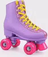 Patins Retrô Quad Glow Ride Tamanho 34 Com Freio Rodas em PVC