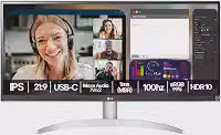 Monitor LG UltraWide™ - Tela IPS de 29', 21:9, USB-C, 7Wx2 MaxxAudio®, sRGB 99%, 100Hz, Branco - 29WQ600B