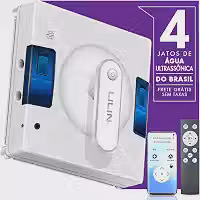 Lilin YW509 Robô de Limpeza de Janelas com Quatro Bicos Ultrassônicos, Bivolt, Design Compacto, Sistema de proteção multinível, Planejamento inteligente de caminho, 3 modos de limpeza, Do Brasil