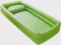 Fenteer Banheira retangular hidromassagem para uso ao cama, ideal para recuperação idosos, Verde