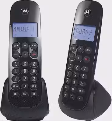Telefone sem Fio Motorola MOTO700-MRD2 +1 Ramal com Identificador de Chamadas Digital Preto