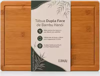LUMAI Tábua de Corte de Bambu Hanói para Cozinha e Churrasco