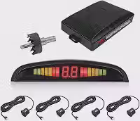 Kit de Sensores Estacionamento Ré Universal para Carro com Alarme Buzina Display LED Veículo