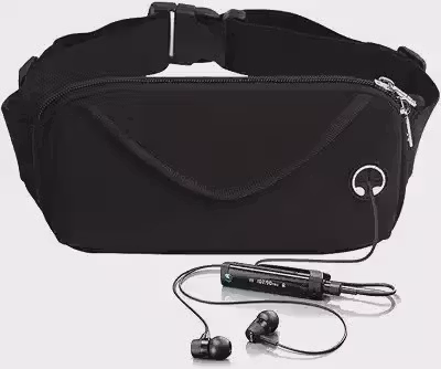 Pochete Corrida Celular Exercicios Academia Impermeavel Slim Pochete de cintura esportiva slim para corrida (Preta)