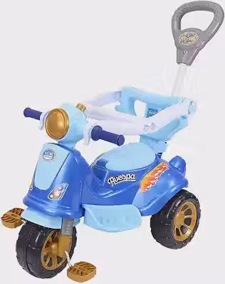 Maral Triciclo Avespa Azul Wheels – Passeio e Pedal Infantil, Plástico, Idade a Partir de 1 Mês – Desenvolvimento Motor e Coordenação