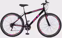 Bicicleta 29 Kls Aero Freio Disco 21 Marchas Caixa Box - Preto/pink
