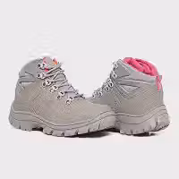 Bota Feminina Trilha Adventure Arizona Blaqueada em Couro Legítimo Palmilha de Gel