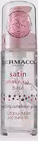 Primer facial transparente Dermacol Satin Makeup Base, pele aveludada, cobre rugas e poros, para pele oleosa, seca e mista, fácil de aplicar, pele pronta para a base (30 ml)