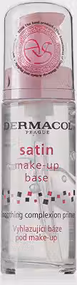 Primer facial transparente Dermacol Satin Makeup Base, pele aveludada, cobre rugas e poros, para pele oleosa, seca e mista, fácil de aplicar, pele pronta para a base (30 ml)