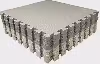 Loja da Maria Kit 12 Tapetes Tatame EVA 50x50x1cm 10mm Tons de Cinza