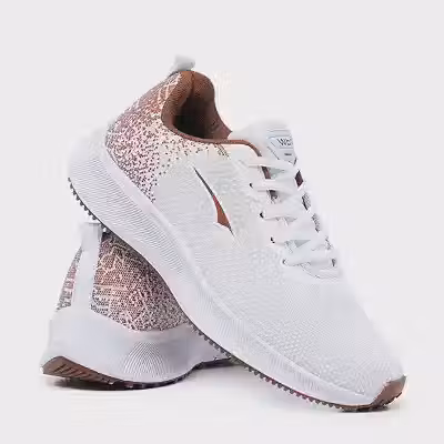 Tênis Feminino de Academia Caminhada Treino Corrida Leve Confortável Esportivo Branco