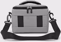 Bolsa Para Câmera Fotográfica Acolchoada Com Divisórias E Alça De Ombro(Cinza)