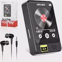 MP3 Player Bluetooth 5.0 MP3 Multifuncional de Música Portátil com Tela Touch, Hi-Fi, Rádio FM, Gravador de Voz