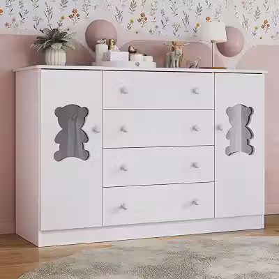 Cômoda Infantil Teddy Multimóveis Mp4490 Branco 125cm