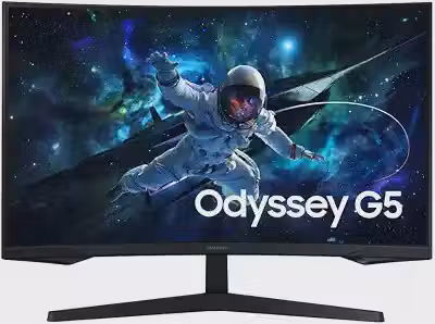 Monitor Gamer Samsung Odyssey G5 32, Resolução QHD, Taxa de atualização de 165Hz & 1ms de tempo de resposta (MPRT), Curvatura com 1000R, HDR 10, AMD FreeSync, Eye Saver Mode & Flicker Free Mode