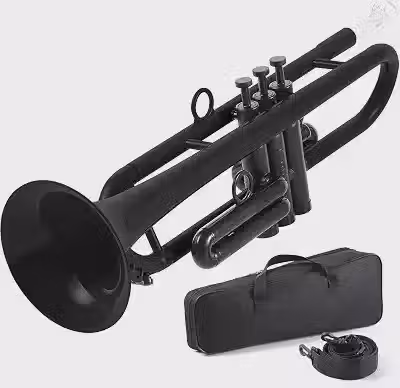 VEDO Trompete Bb Profissional ABS Preto com Boquilhas 3C e 7C - Conjunto Completo para Iniciantes, Estudantes e Jovens - Leve, Durável e com Som Encorpado