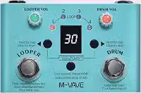 M-VAVE Pedal de Guitarra Looper e Drum Machine – 11 min de gravação em loop, 30 ritmos de bateria, afinador, app dedicado, alimentação dupla (USB ou adaptador) e sync para arranjos completos.