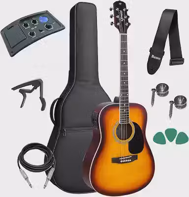 Violão Giannini Gd1 Ts Folk Kit Capa Acessorios Full