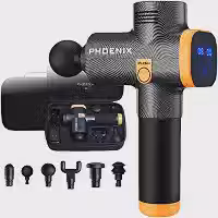 Pistola Massageadora Phoenix A2 Profissional 20 Velocidades 6 Ponteiras