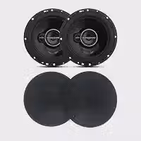 Aurum Kit Hurricane 120W Par Alto Falante 6 Polegadas Triaxial + Tela 6 Polegadas Tipo Pioneer Cor Preta para Carro TNT Full Som Automotivo