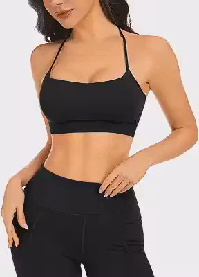 Top Academia Feminino Sutiã Esportivo Top com Bojo Yoga Treino Fitness Feminino com Alta Sustentação