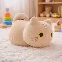 Gato Gatinho De Pelúcia Antialérgico 20cm Bicho de Pelúcia Brinquedo Infantil Decorativo Divertido Presente Criança (Doce de leite)