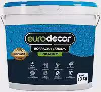 Euro Decor Tinta Borracha Líquida Flexível Premium 10kg - Impermeabilização Total, Flexível e Resistente a Fissuras para Telhados, Reboco e Metal - Isolante Térmico contra Infiltrações (Branco Neve)