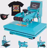 Prensa Térmica Plana 23x30cm Sublimação Transfer sublimação máquina de prensagem para camiseta chapéu (NOVO azul 220v)