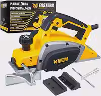 Plaina Elétrica Manual Fasterr FST042 220V 550W 16500 RPM para Madeira com Alta Precisão e Design Compacto com Guia de Corte, Chaves, Suporte para Amolar e Par de Carvão Reserva