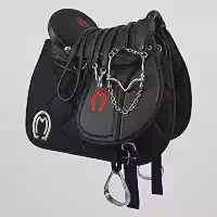 Sela para Cavalo Mangalarga + Kit Completo Pronta para Uso (Preto)