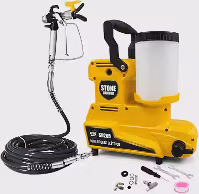 Stone Hammer Máquina de Pintura Airless Profissional SH205 220V – 1200W, Vazão 1.2L/min, Tanque 2,5L, Ideal para Acrílicas, Vernizes e Esmaltes