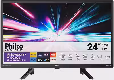 Smart TV 24' Philco PTV24G5YR2CP Roku TV Dolby Audio