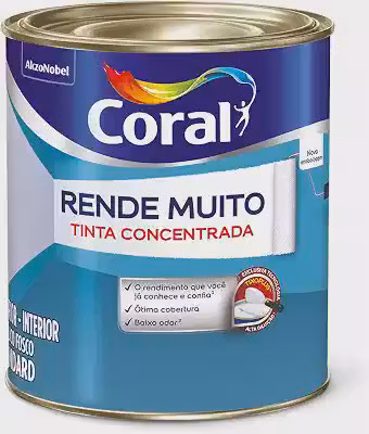Tinta Acrílica Standard Coral Rende Muito Branco 900 ML