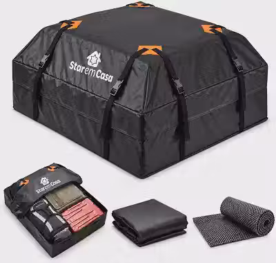 Bagageiro de Teto Impermeavel Dobravel para Carro Porta Bagagem Universal 415L - StaremCasa