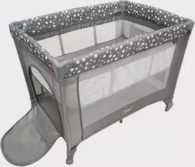 Berço Portátil Infantil Cercado Desmontável Lune Maxi Baby (Cinza)