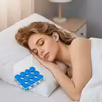 Kit 12 Protetores Auriculares de Silicone Moldável para Dormir, Natação, Estudos e Viagens – Tampões de Ouvido Reutilizáveis, Redução de Ruídos, Confortável, Macio e Ajustável para Adultos e Crianças