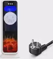 Ventilador de torre independente com europeia, ventilador compacto para quarto e escritório, Variedade, Preto