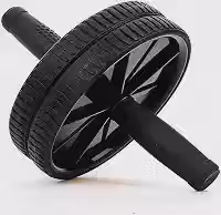 Roda Abdominal Dupla Com Barra Em Aço Suporta Até 100kg - Treino Funcional Para Abdômen Core E Exercícios Em Casa