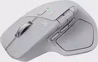 Mouse sem fio Logitech MX Master 4 com o Desempenho avançado e a Sensação tátil do Haptic feedback, Design ergonômico, Rolagem ultra rápida, Conexão USB-C ou Bluetooth, Windows, macOS - Cinza Claro