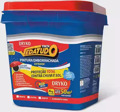 Tinta emborrachada vedatudo Branco 4kg