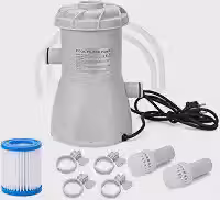 Generic Bomba Piscina Do Filtro 530 Gph Para Inflável Com Clareador Água E Acessórios Instalação Para Limpeza Resincial